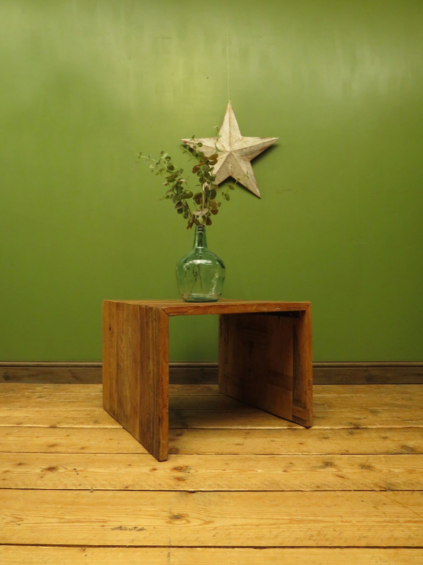 Rustic Industrial Reclaimed Wood End Table, Coffee Table