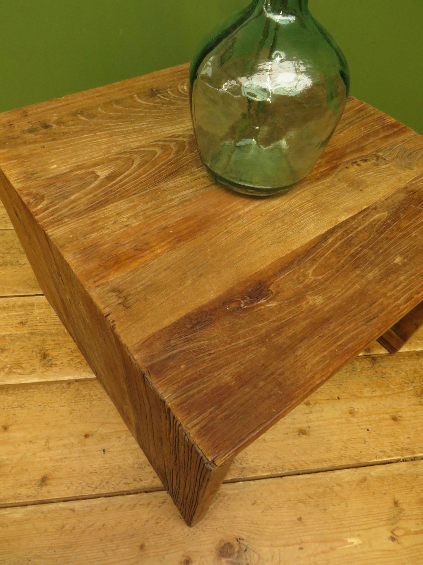 Rustic Industrial Reclaimed Wood End Table, Coffee Table