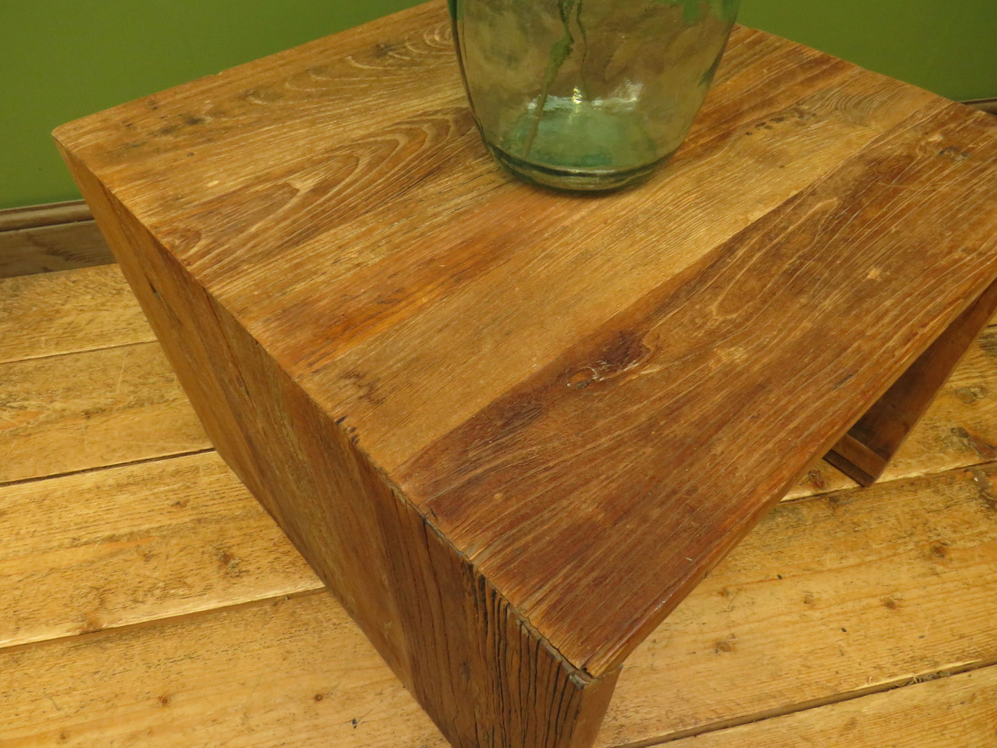 Rustic Industrial Reclaimed Wood End Table, Coffee Table