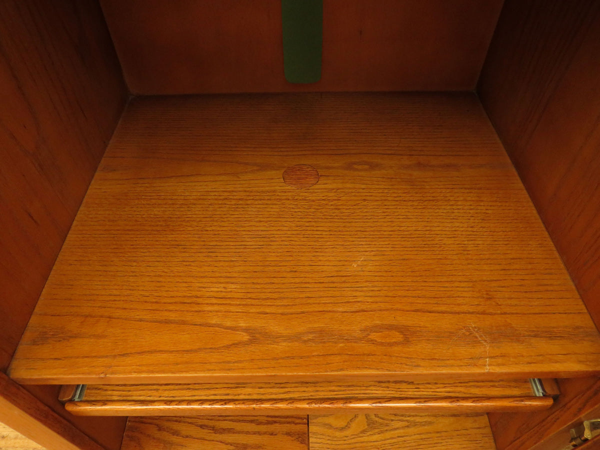 White Clad American Oak Cupboard Office Cabinet Tall Kitchen Larder Storage