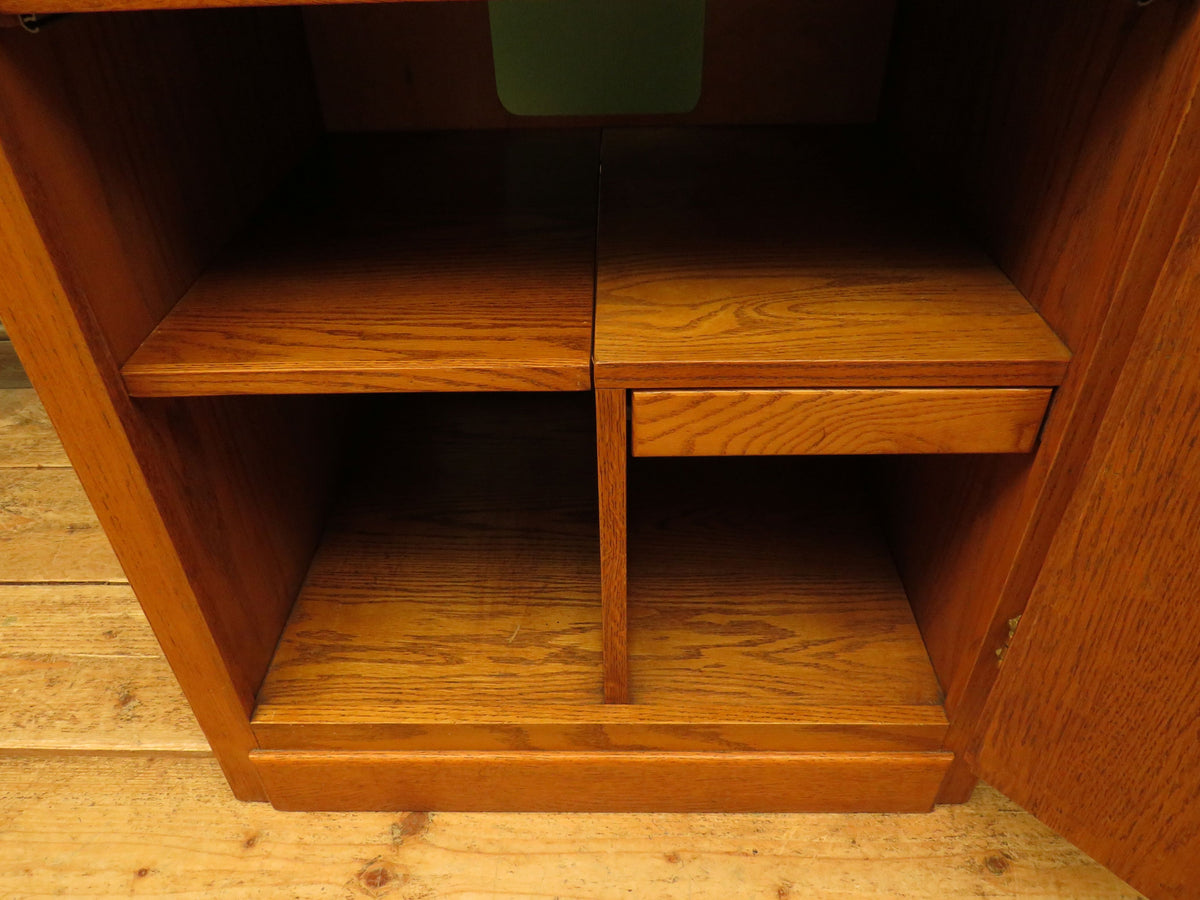 White Clad American Oak Cupboard Office Cabinet Tall Kitchen Larder Storage