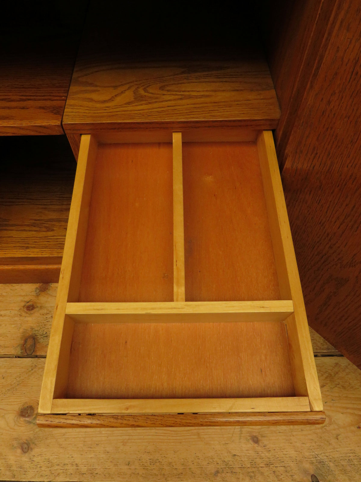 White Clad American Oak Cupboard Office Cabinet Tall Kitchen Larder Storage
