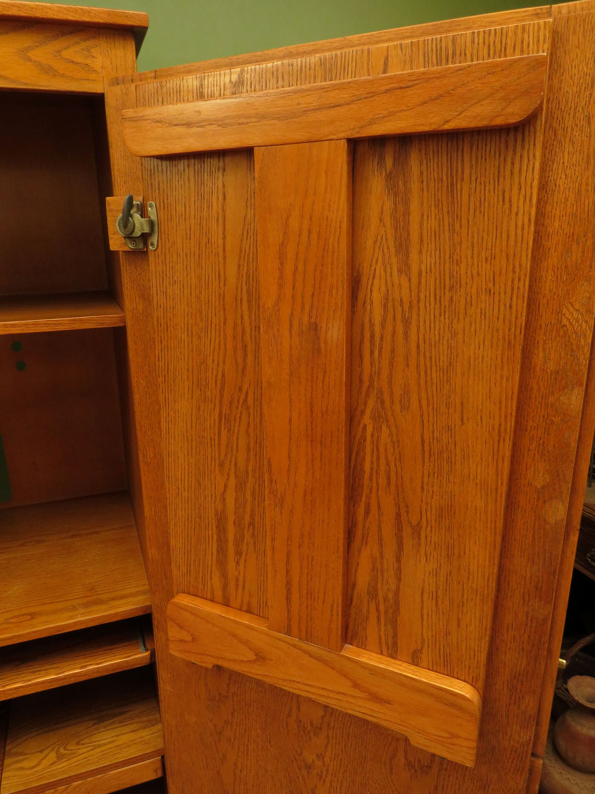 White Clad American Oak Cupboard Office Cabinet Tall Kitchen Larder Storage