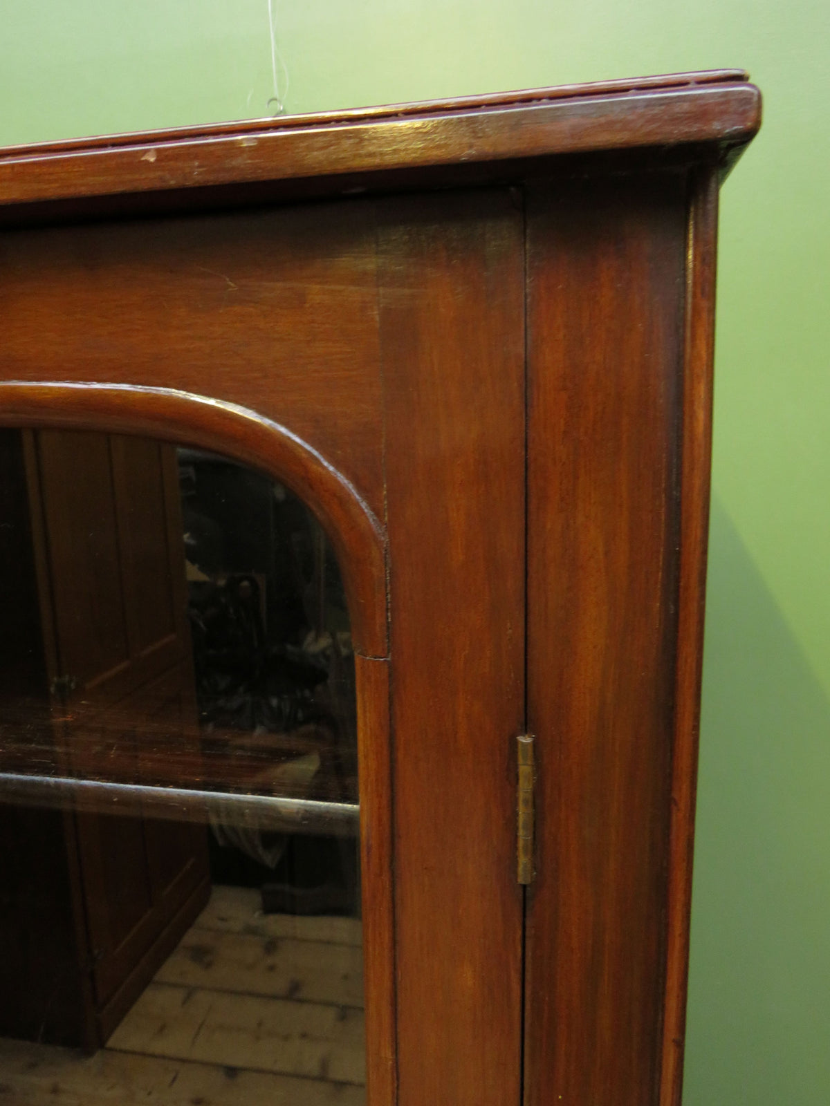 Antique Mahogany Glazed Library Bookcase Cabinet Country House