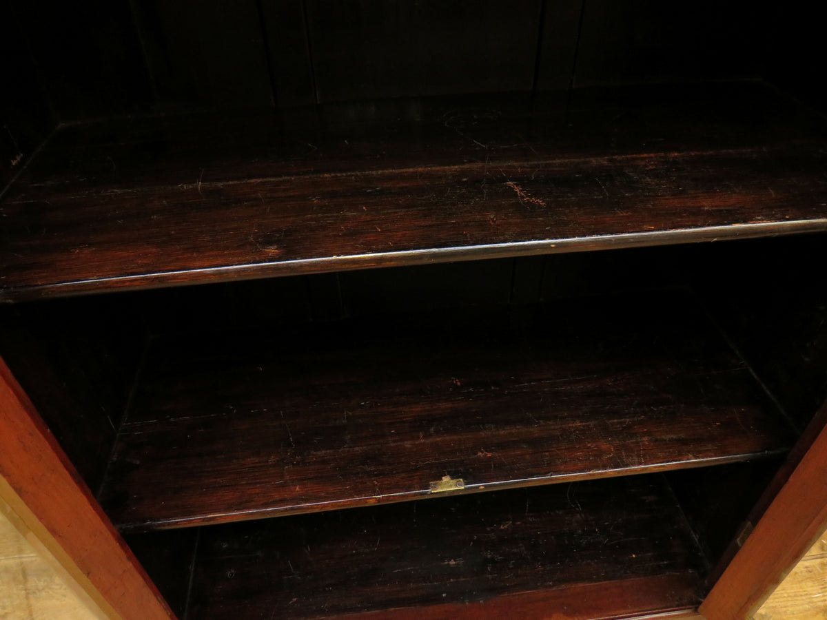 Antique Mahogany Glazed Library Bookcase Cabinet Country House