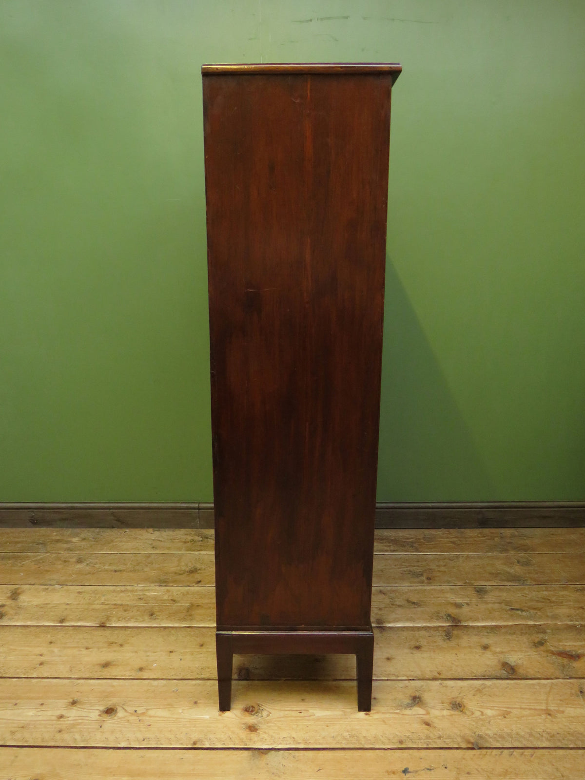 Antique Mahogany Glazed Library Bookcase Cabinet Country House