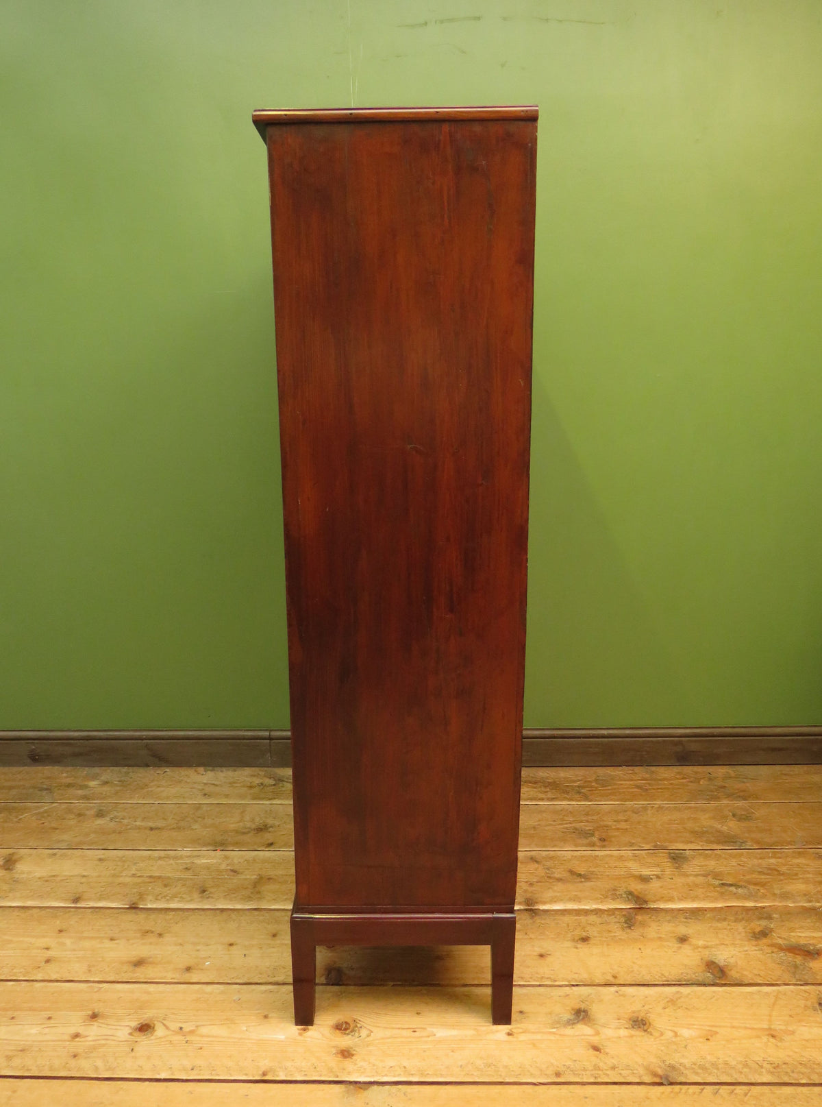 Antique Mahogany Glazed Library Bookcase Cabinet Country House