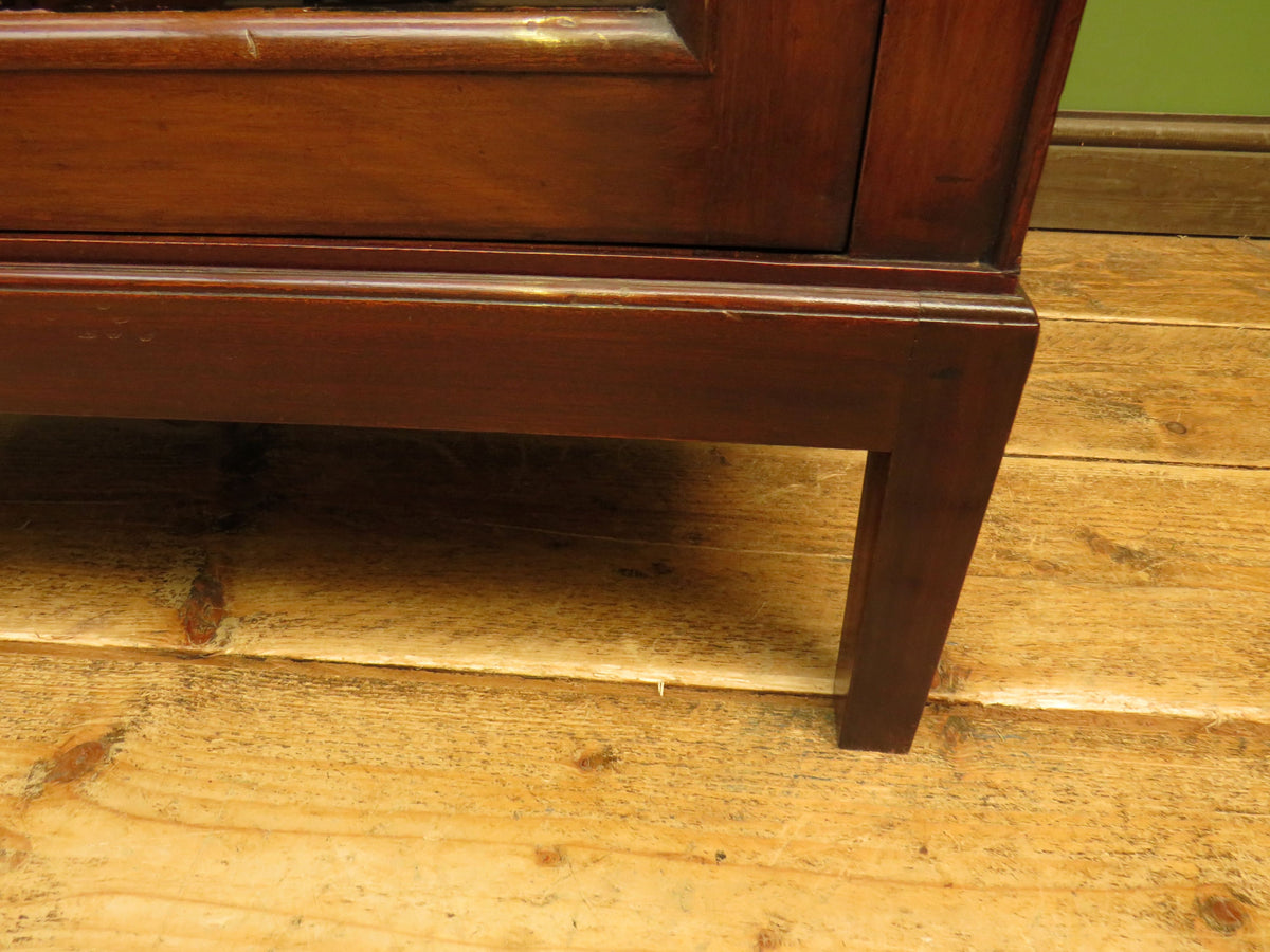 Antique Mahogany Glazed Library Bookcase Cabinet Country House