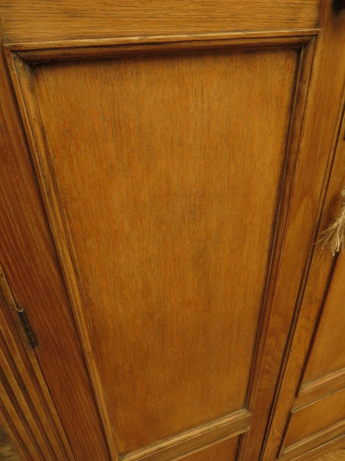 Antique Carved Oak Compactum Wardrobe Gothic Revival Armoire