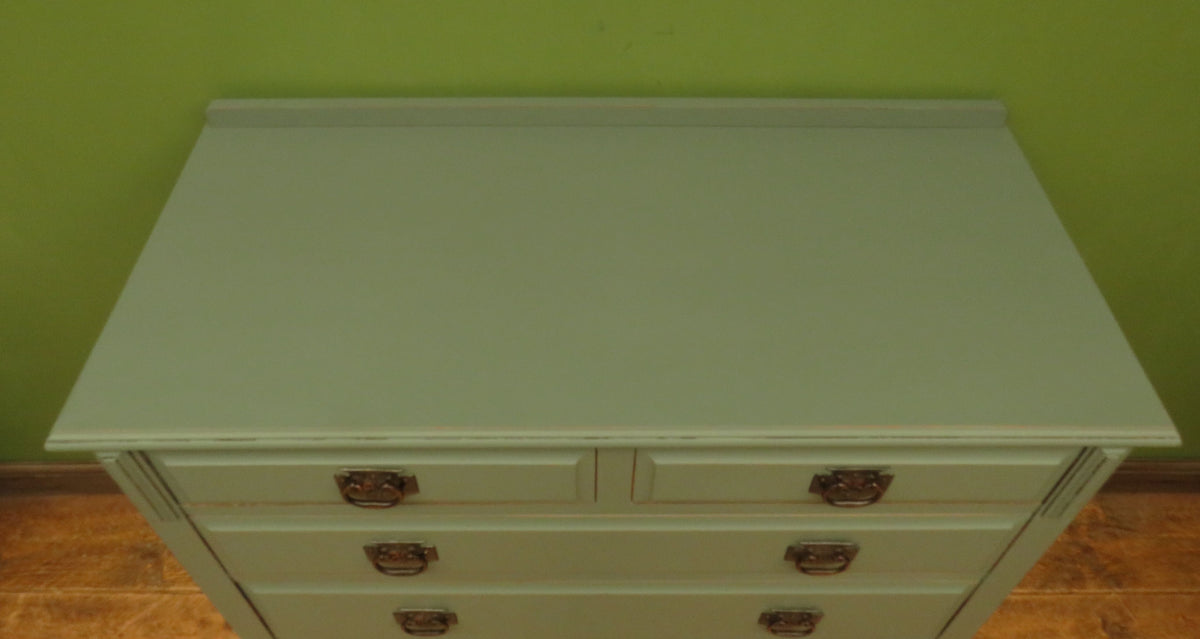 Hand Painted Chest of Drawers in Rust-Oleum Serenity