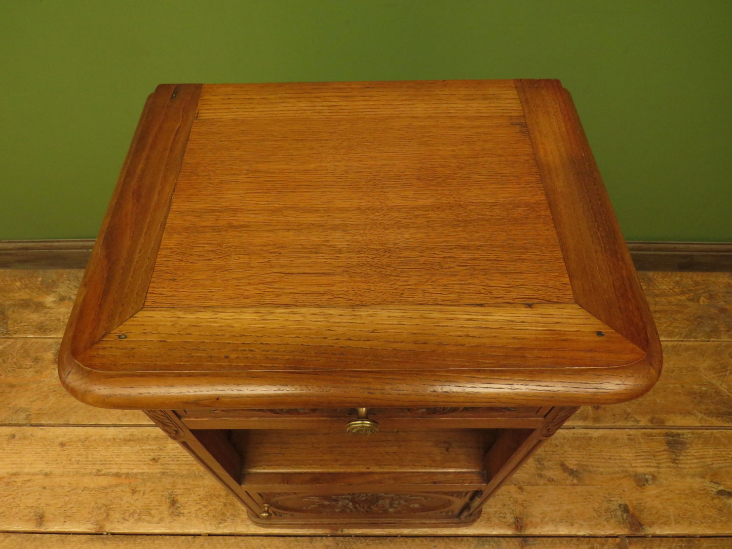 Antique French Bedside Cabinet with ornate carvings