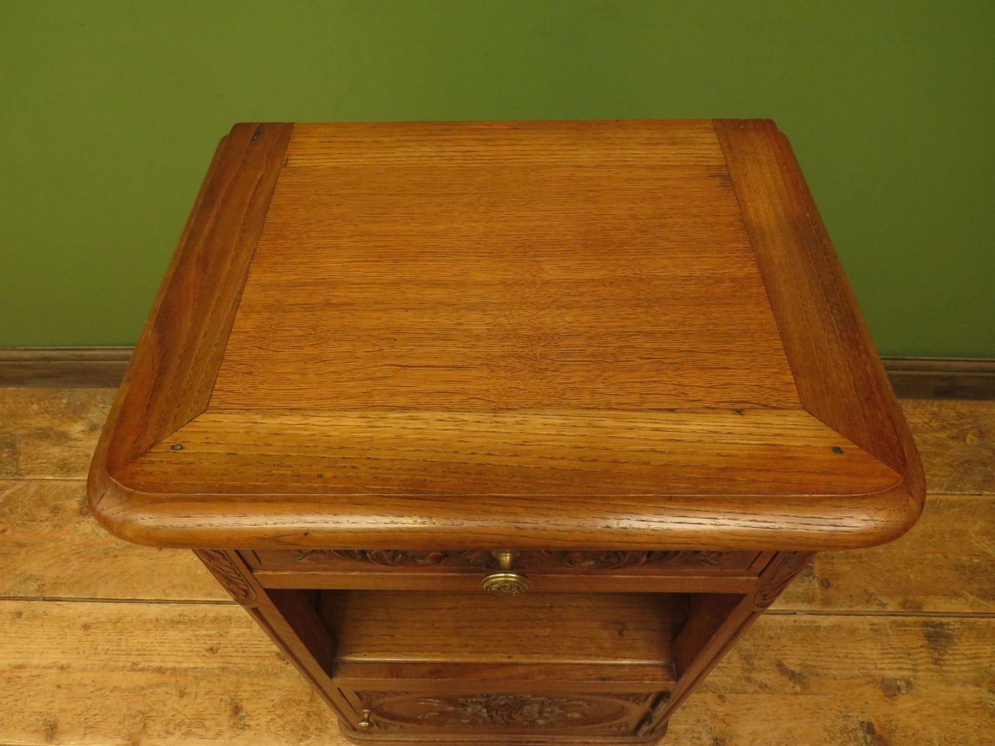 Antique French Bedside Cabinet with ornate carvings