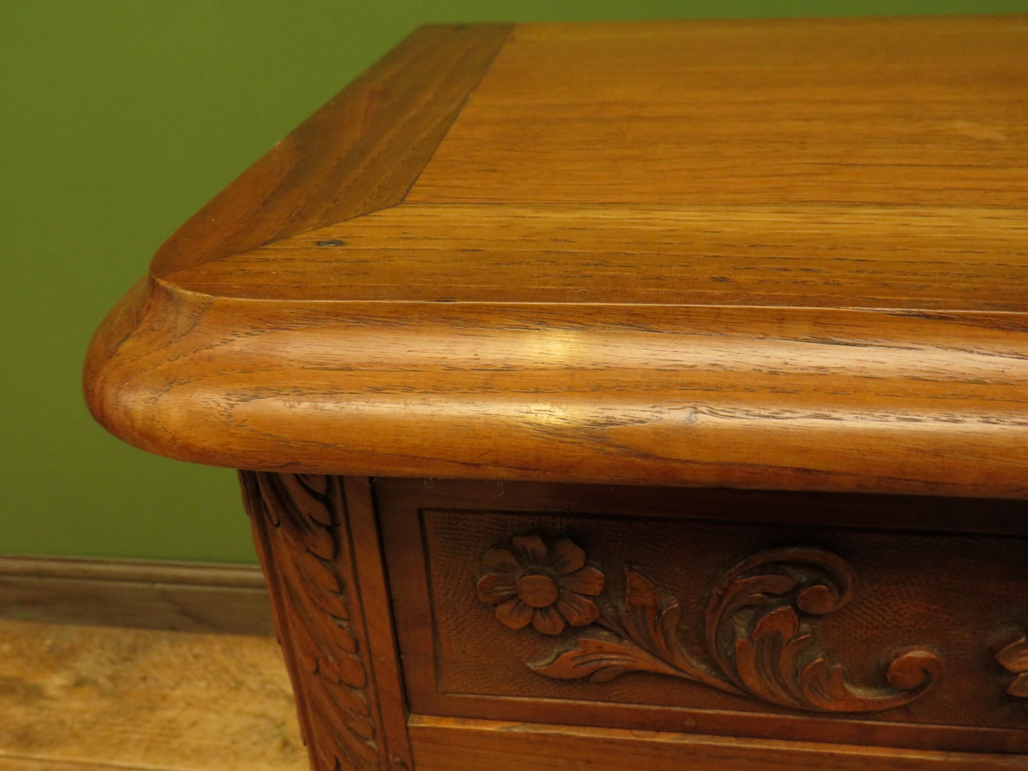 Antique French Bedside Cabinet with ornate carvings