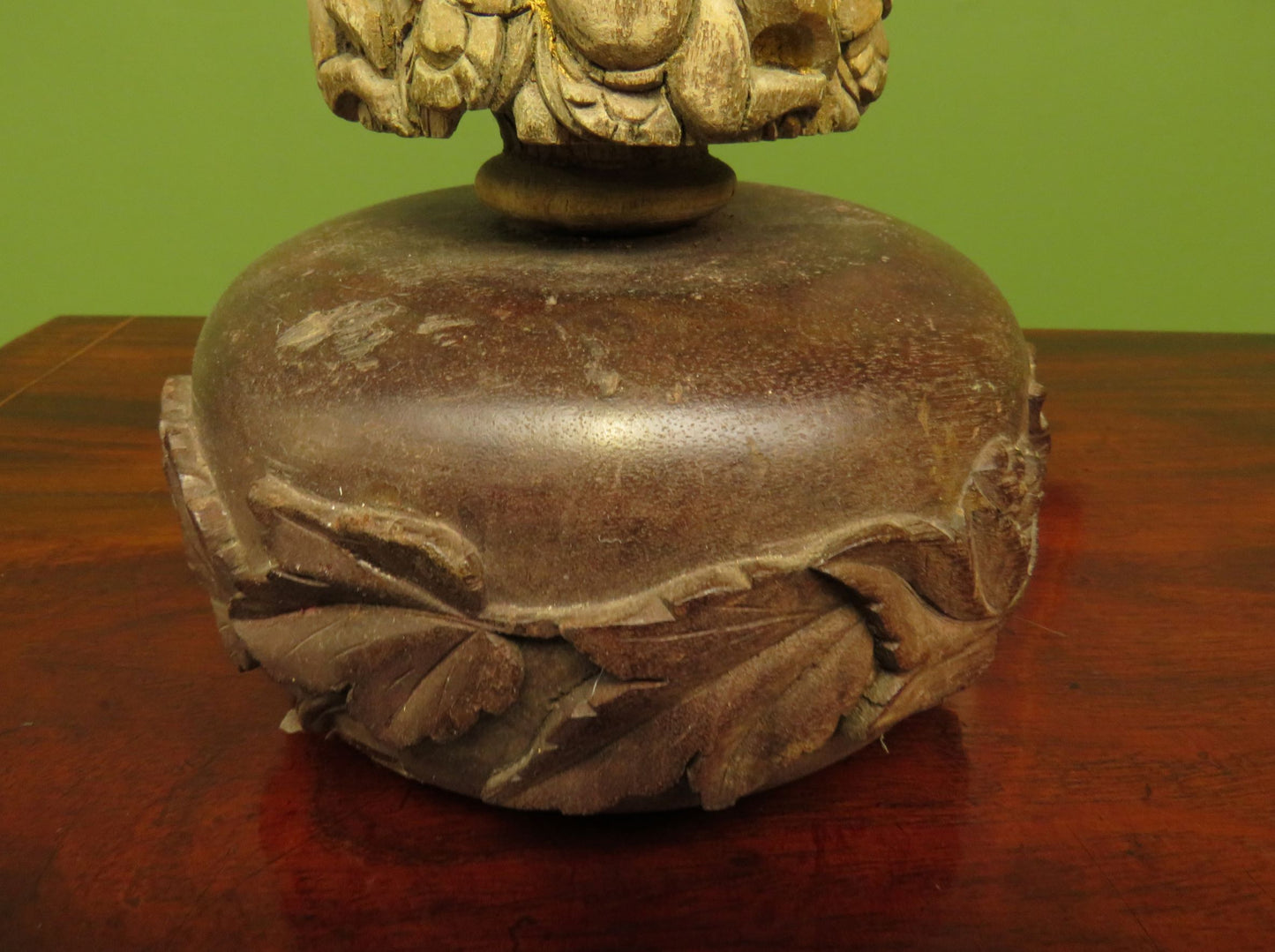 Very unusual Antique Wooden Cherub, Putti, Table Centre-piece