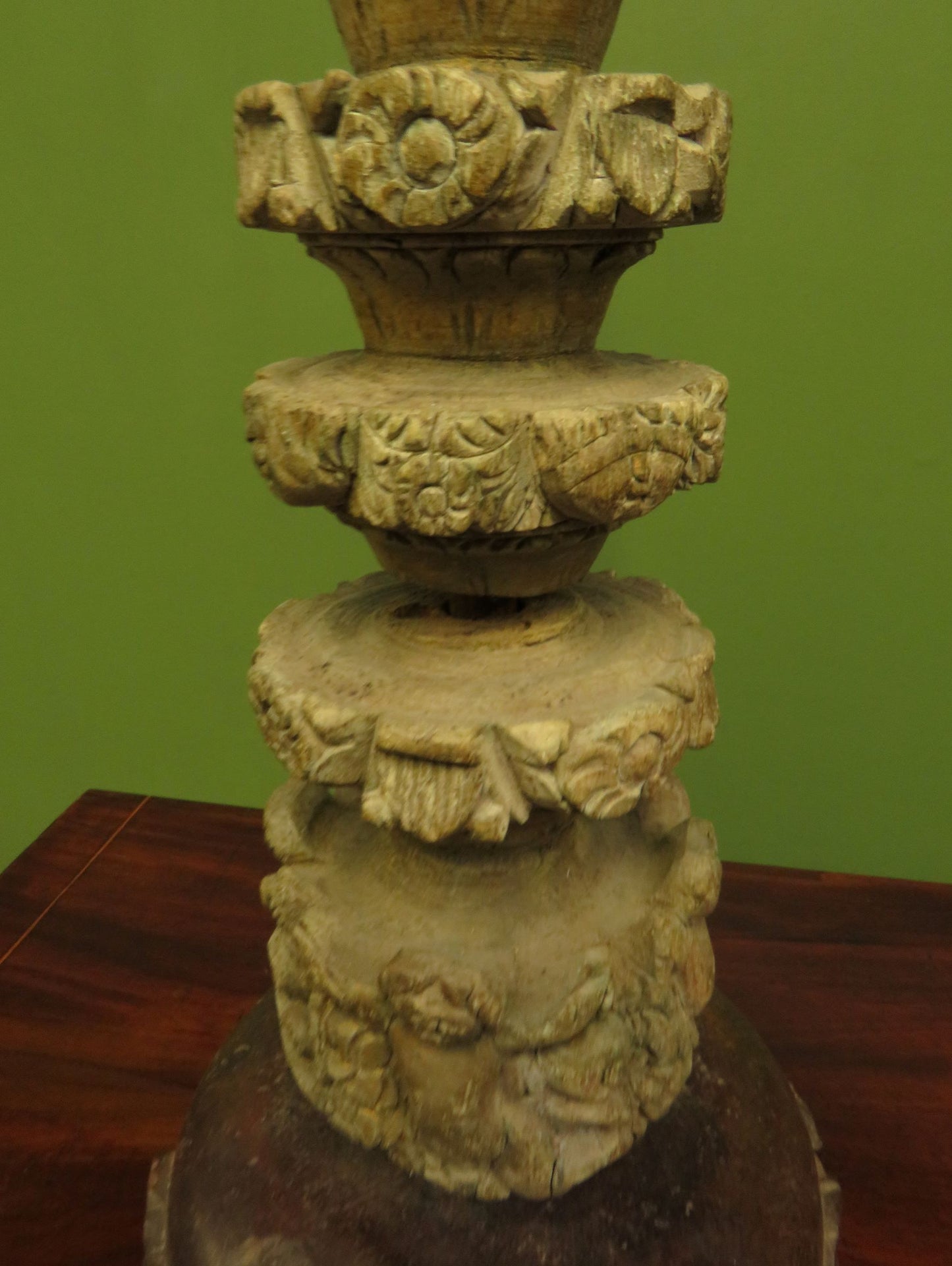 Very unusual Antique Wooden Cherub, Putti, Table Centre-piece