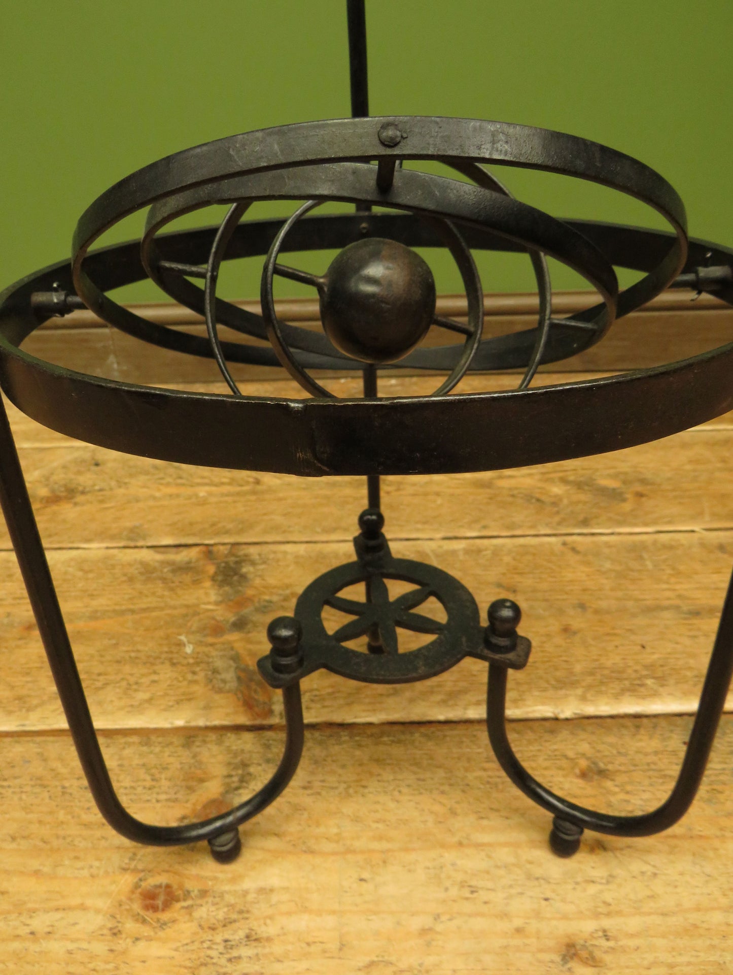 Vintage Steampunk Side Table with Gimbal mounted solar system