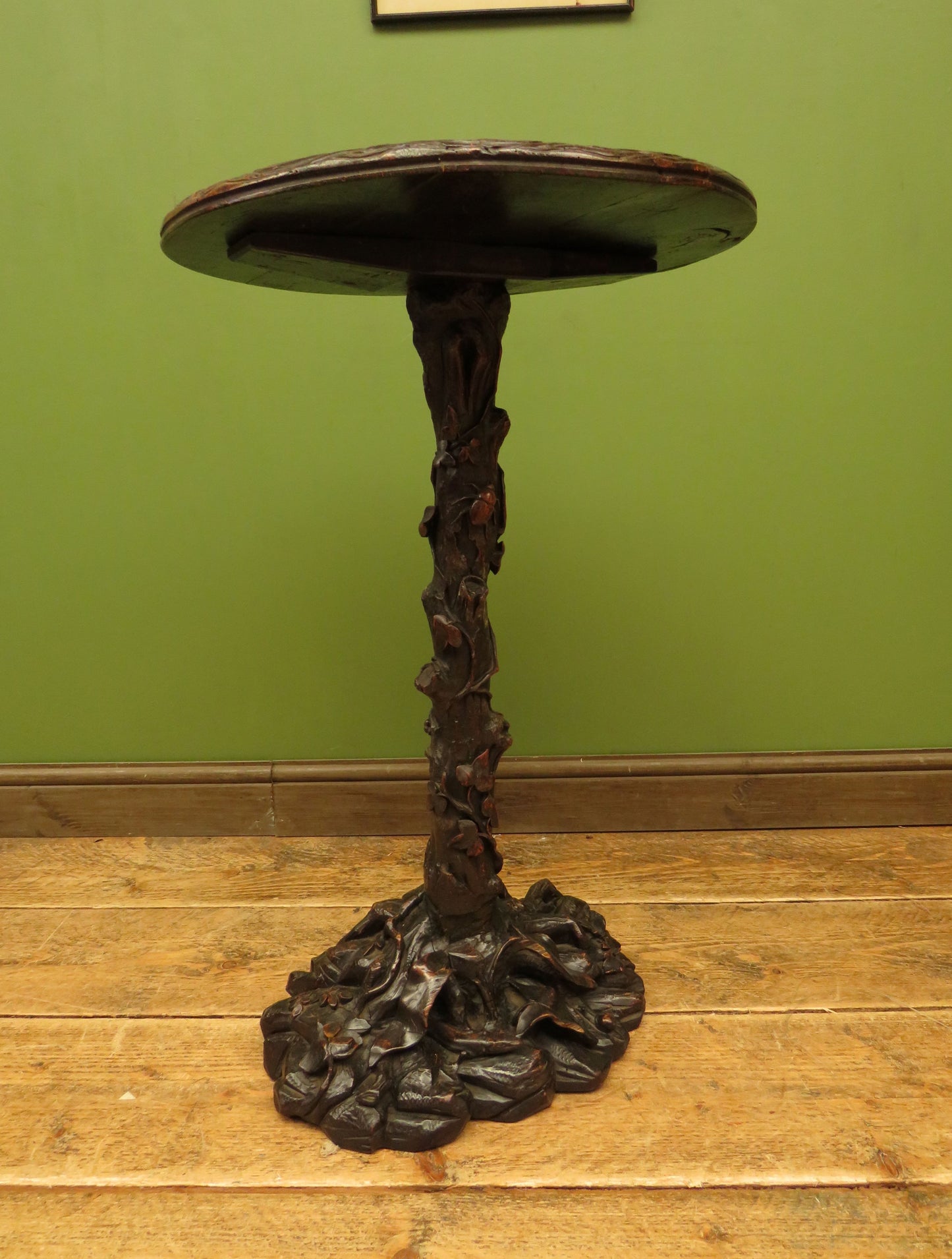 Carved Antique Black Forest Table in the style of Matthew & Willem Horrix