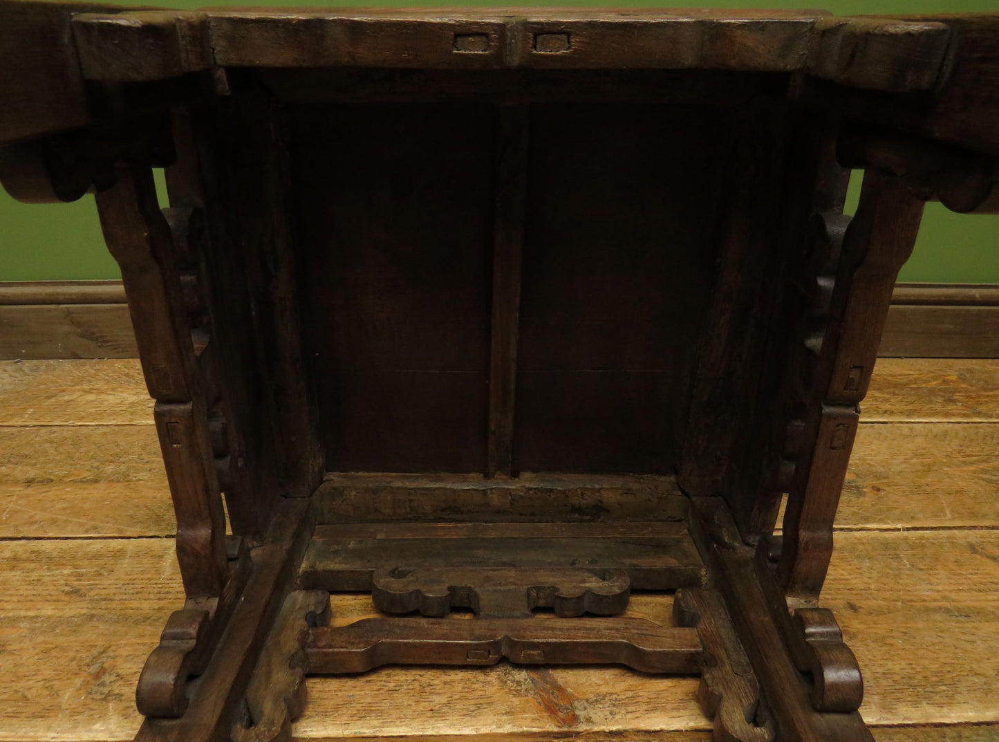 Chinese Ming Dynasty Style Wooden Waisted Stool