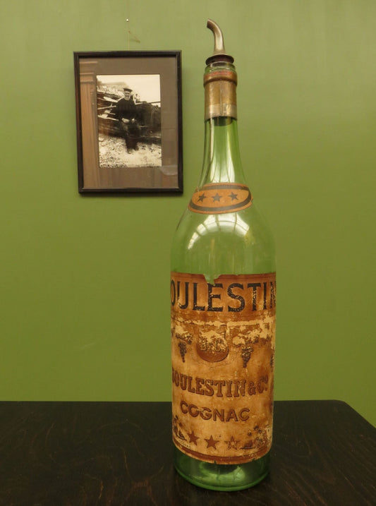Large Antique French Boulestin Cognac Bottle