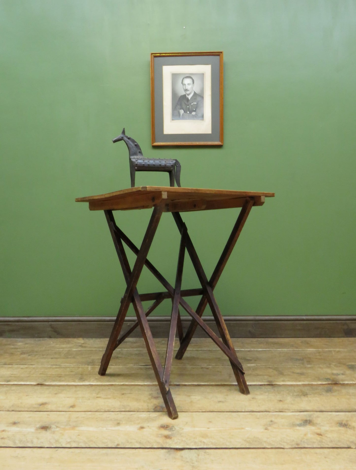 Folding Campaign Style Pine Table By Cajac C1900